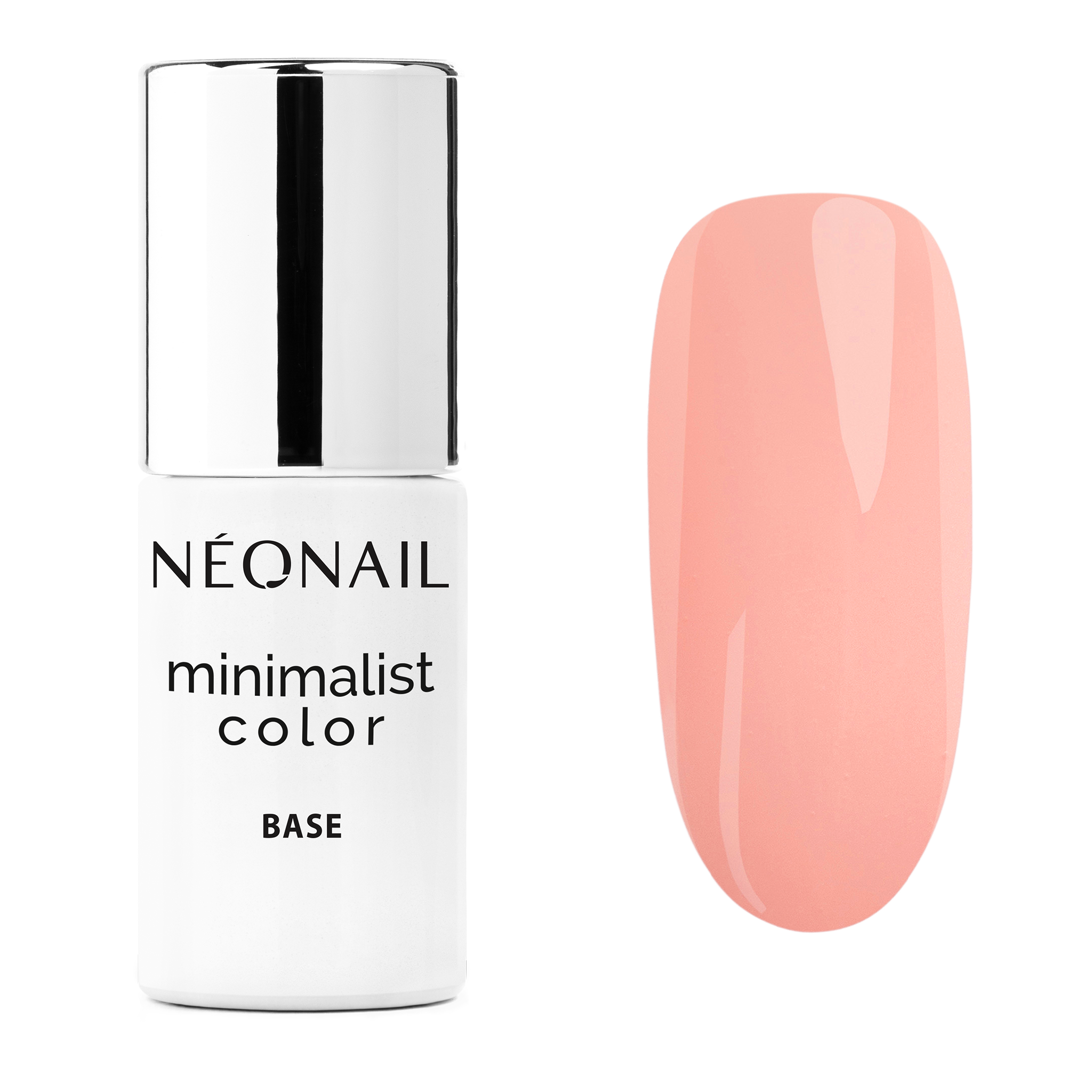 Neonail hibrid minimalist culoare de bază ton piersică