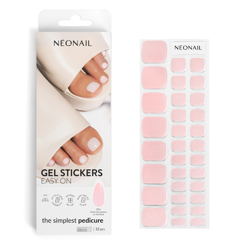 Neonail Gel Stickers Hybrid Varnish pentru picioare P05