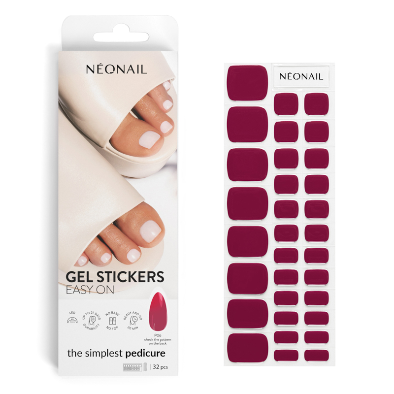 Neonail Gel Stickers Hybrid Varnish pentru picioare P06