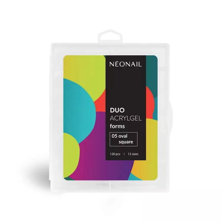 Neonail Duo Moulds pentru Acrylgel 05 Oval Square 120 buc.