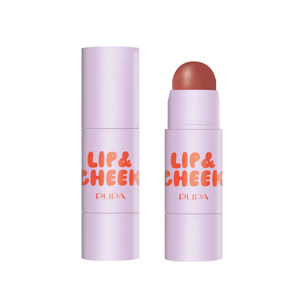 Pupa Milano Lip&amp;Cheek Blush and Lip Balm în Stick 001 Hot Cookie