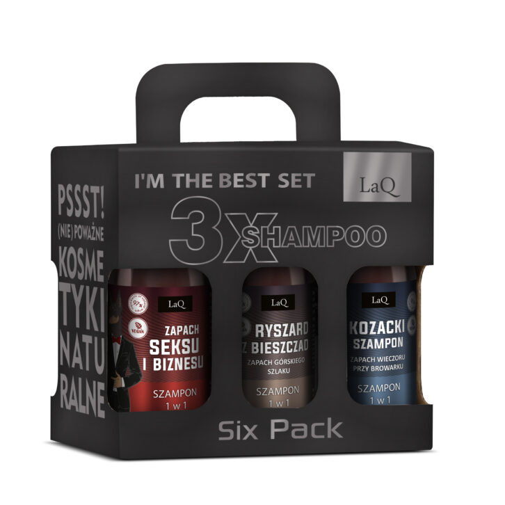 Set cadou LaQ Cleaning Pack pentru bărbați 3 geluri de duș + 3 șampoane