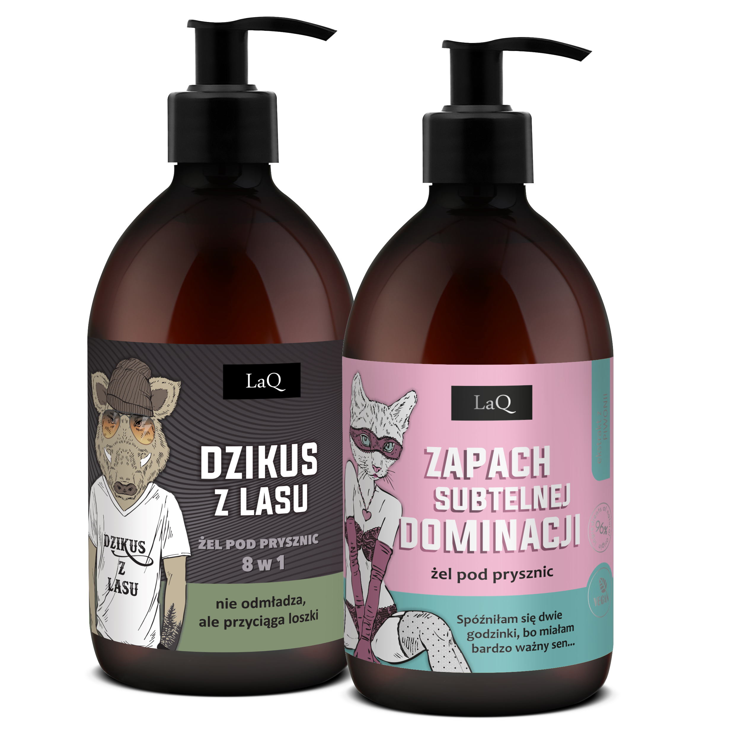 Set gel de duș LaQ Forest Savage + parfum Subtle Dominance