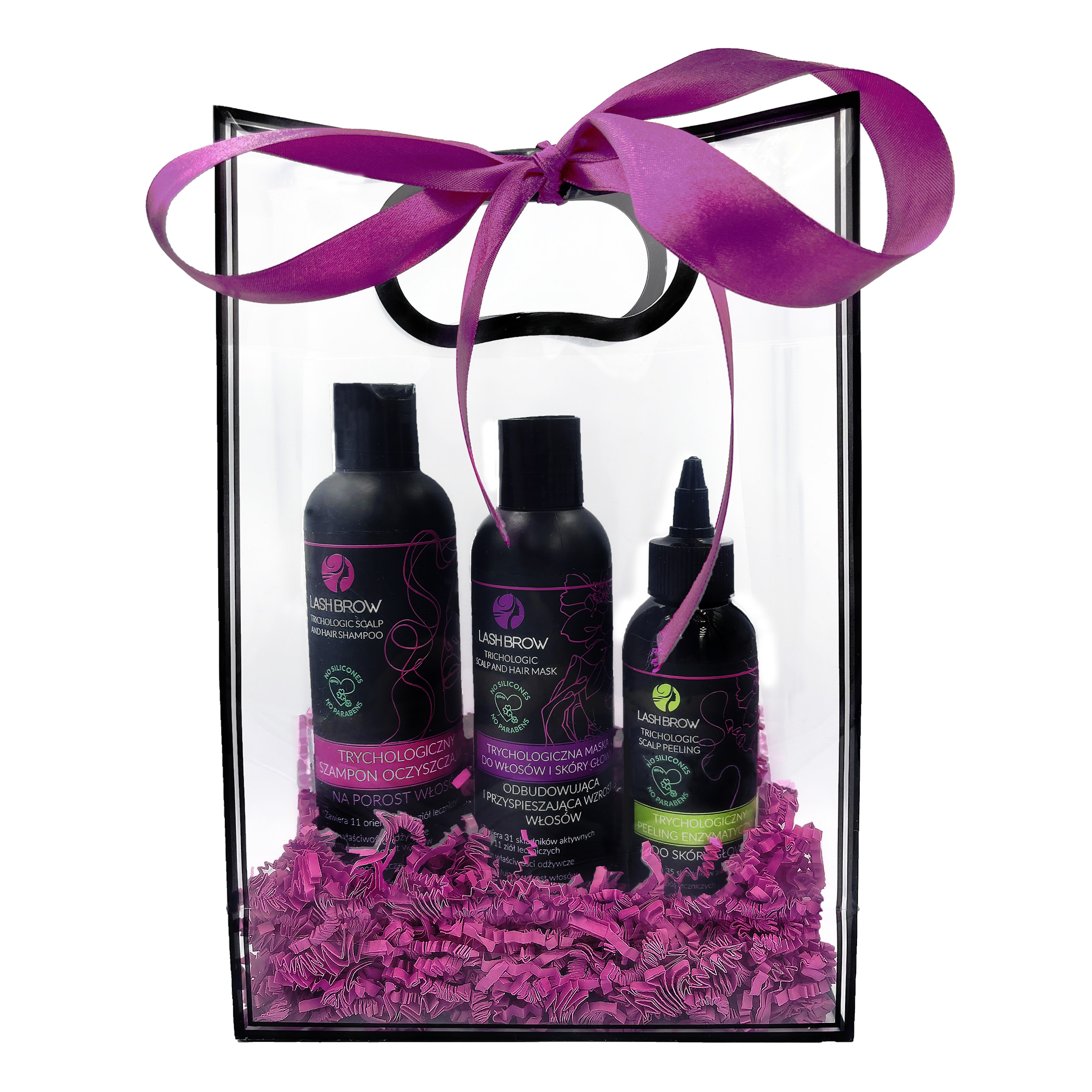 Set cadou pentru gene și sprâncene Trichology Pink