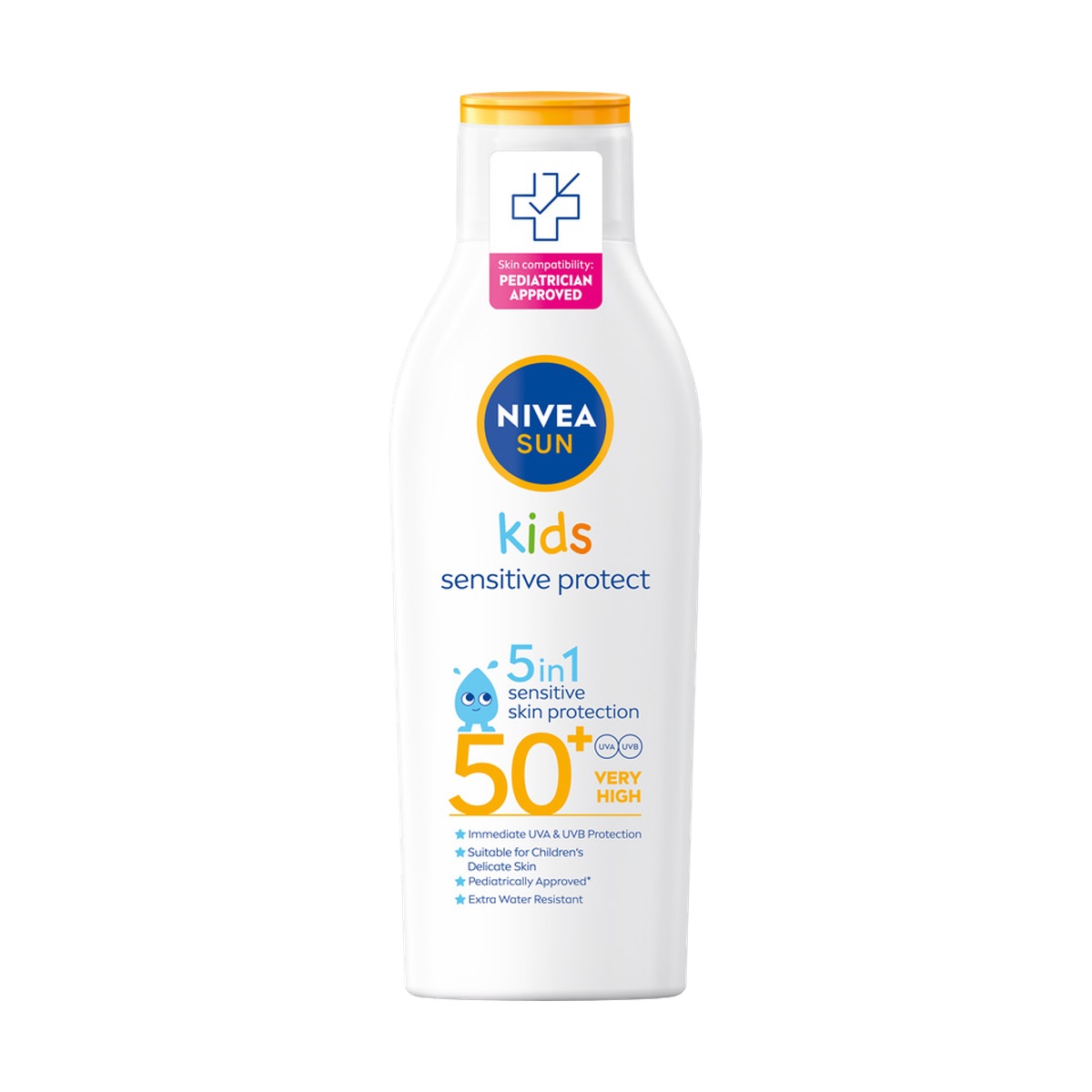 NIVEA Sun Sensitve Protect Loțiune de protecție solară pentru copii 5in1 cu SPF50+ 200ml