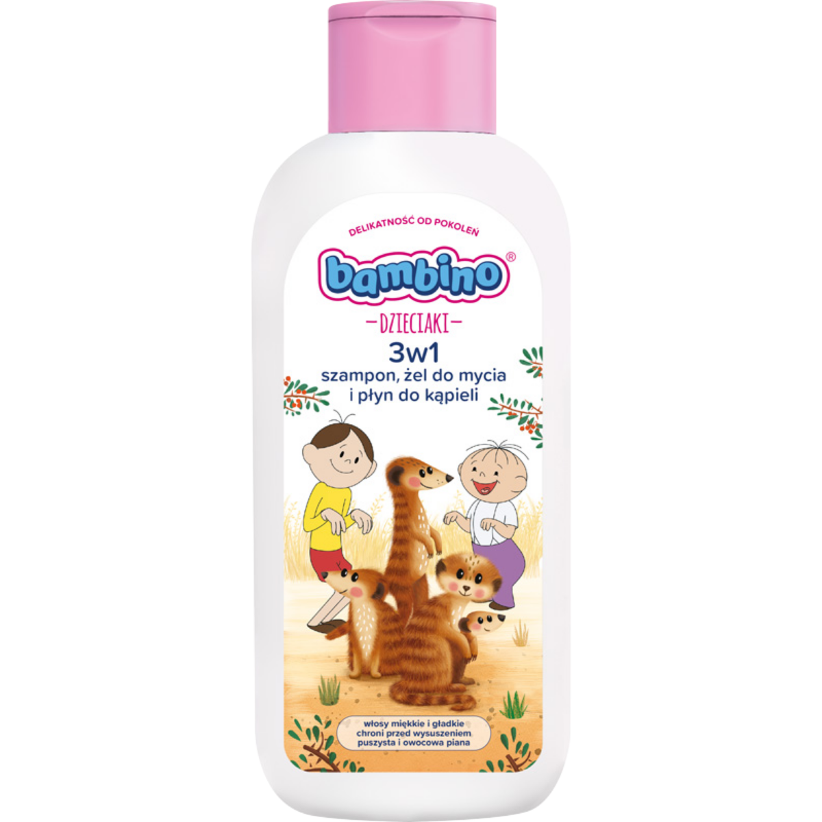 Bambino Kids Șampon Gel de spălare și lichid de baie 3-in-1 Surykats 400ml