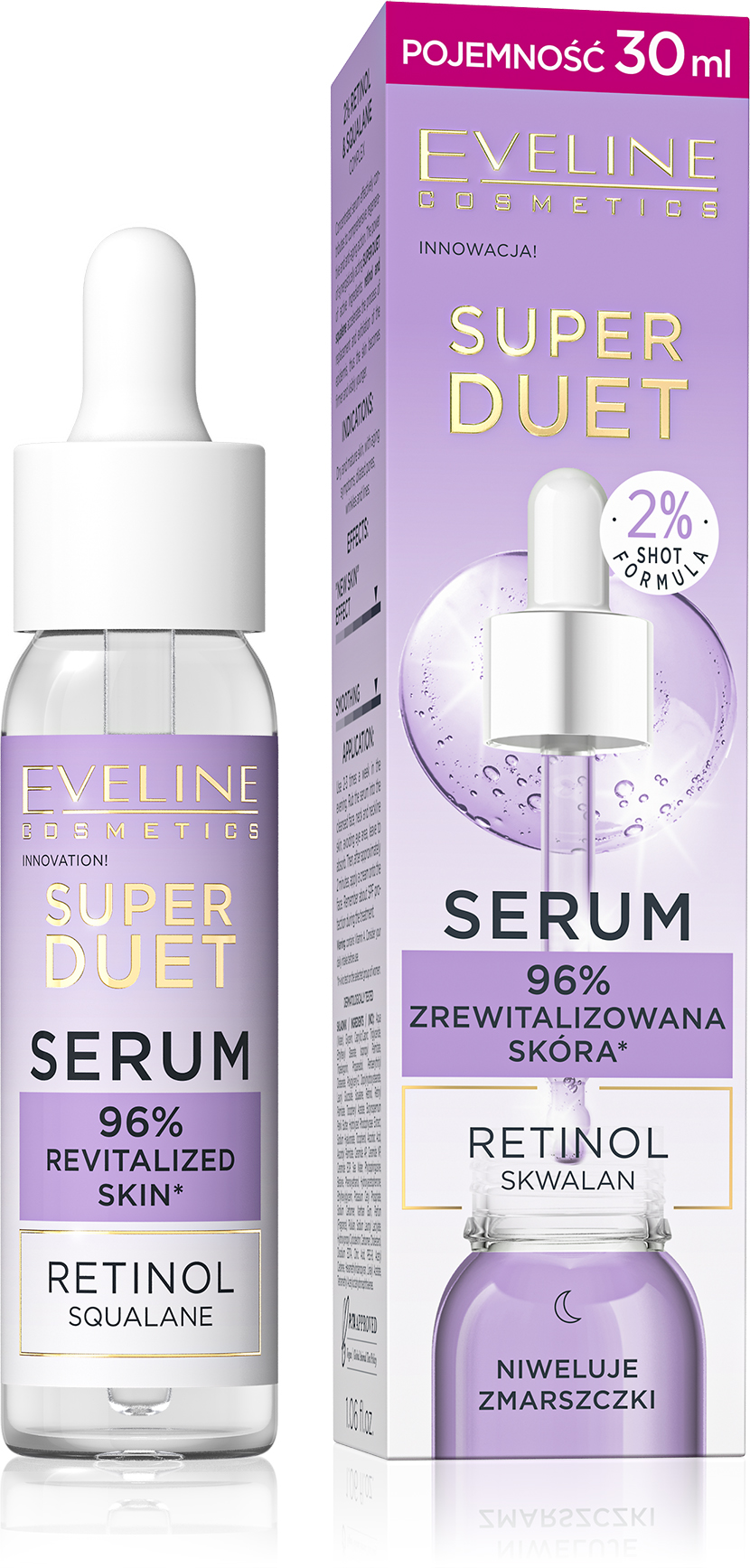 Eveline Super Duet Serum cu Retinol și Squalane Complex 30ml