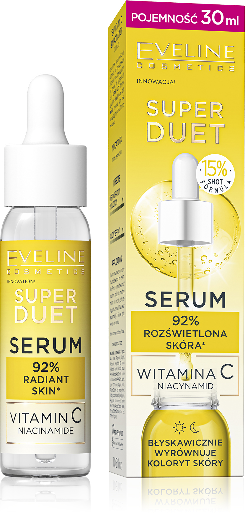 Eveline Super Duet Serum cu vitamina C și Niacinamide Complex 30ml