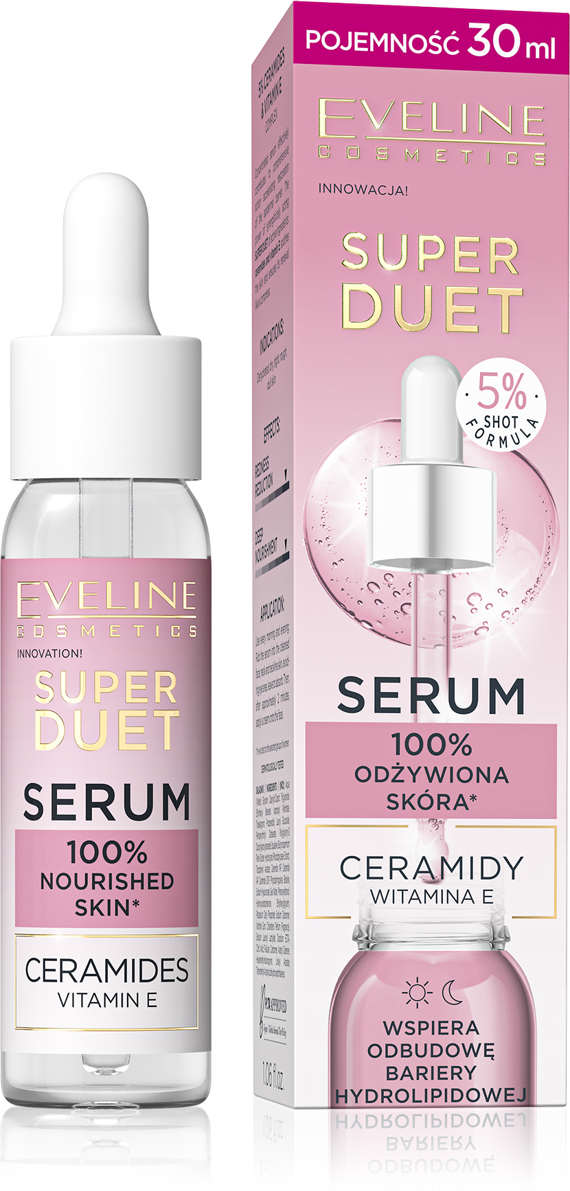 Eveline Super Duet Serum cu Ceramide și Vitamina E Complex 30ml