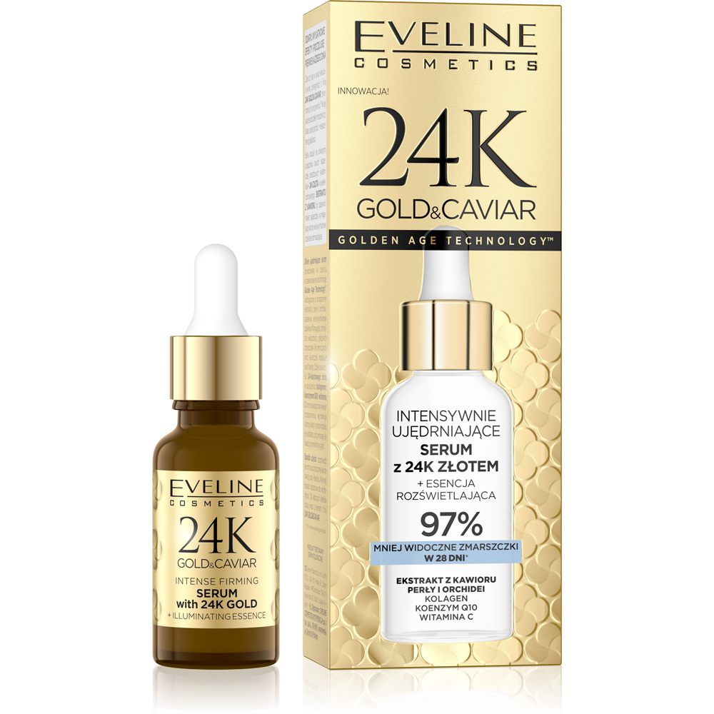Eveline 24K Gold & Caviar Intensive Firming Serum with 24K Gold 18ml