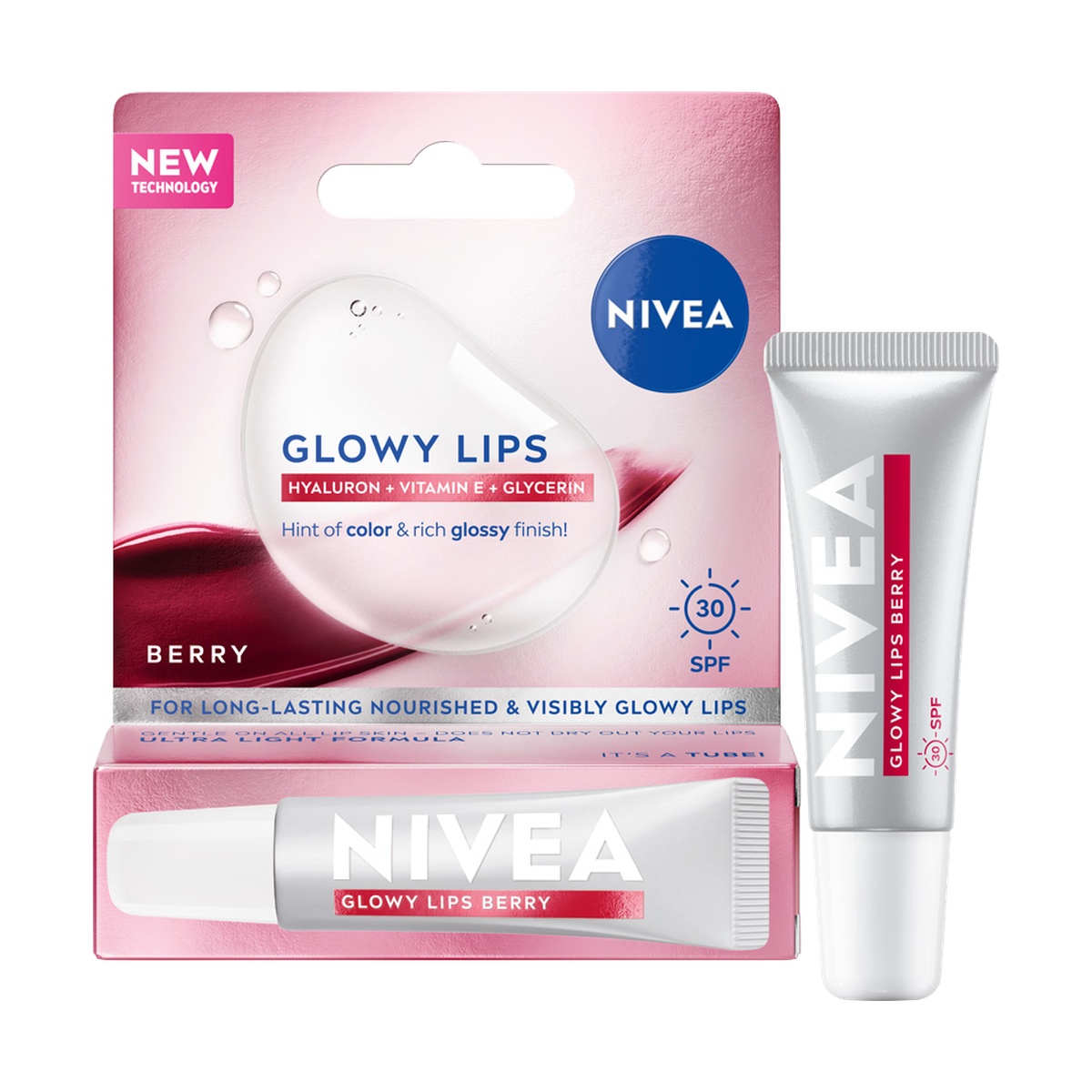 NIVEA Glowy Lips Balm SPF30 Berry 10ml