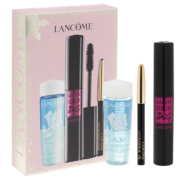 LANCOME Cosmetics Set Monsieur Big Mascara + Bifacil Micellar Lotion + Mini Eyeliner Pencil