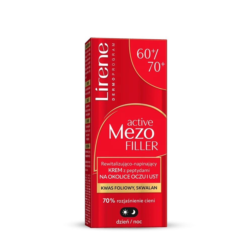 Lirene Cremă revitalizantă și resurfacantă pentru conturul ochilor și buzelor cu peptide 60/70+ 15ml