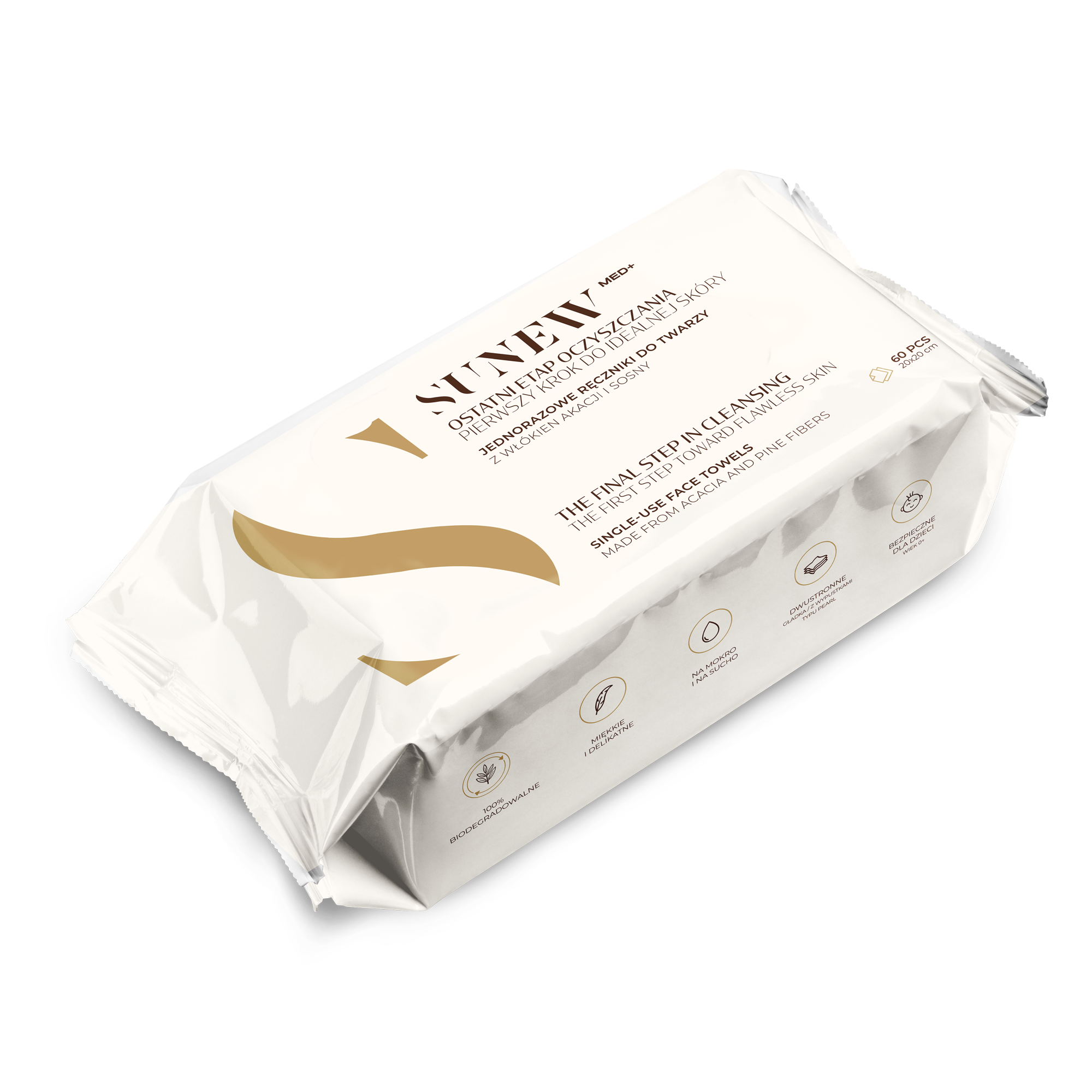 Sunew Med+ Prosoape faciale de unică folosință 60 buc