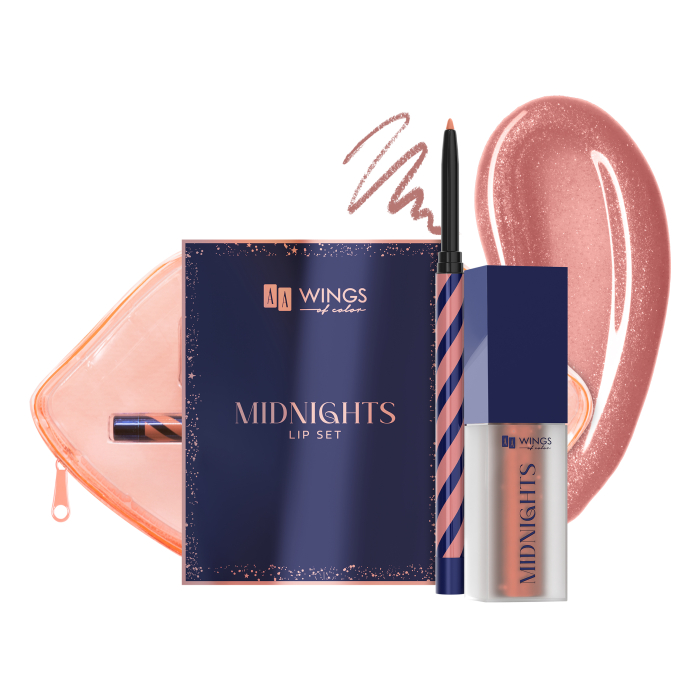 AA Wings of Color Kit de machiaj pentru buze Midnights 01 Moon Beige