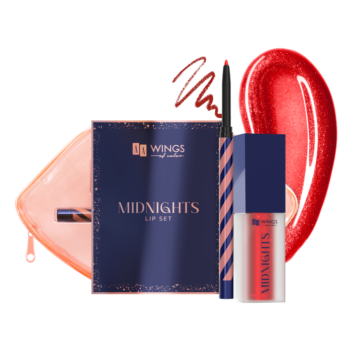 AA Wings of Color Midnights Lip Make-up Kit 03 Midnight Red