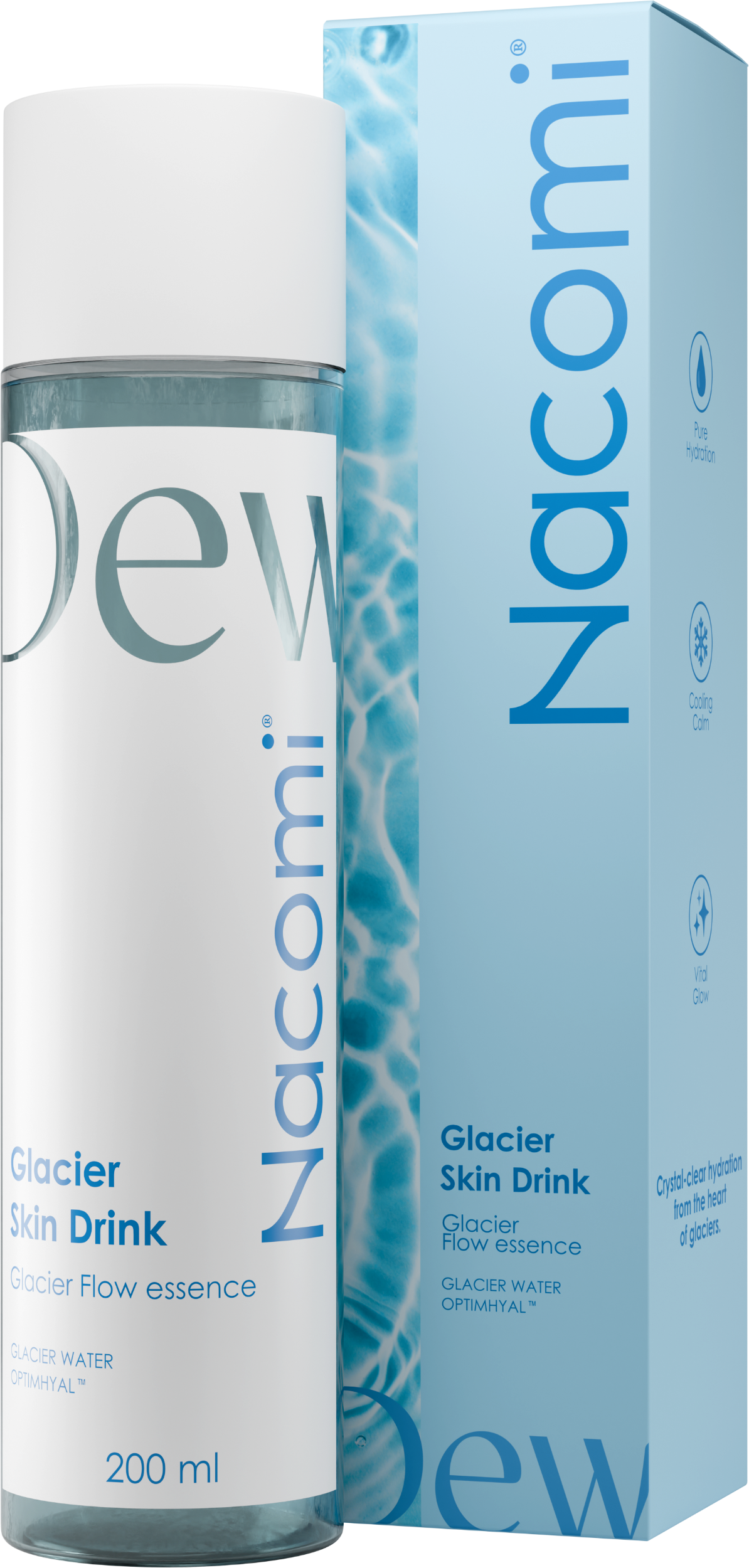 Nacomi Glacier Skin Drink Esență hidratantă pentru față 200ml