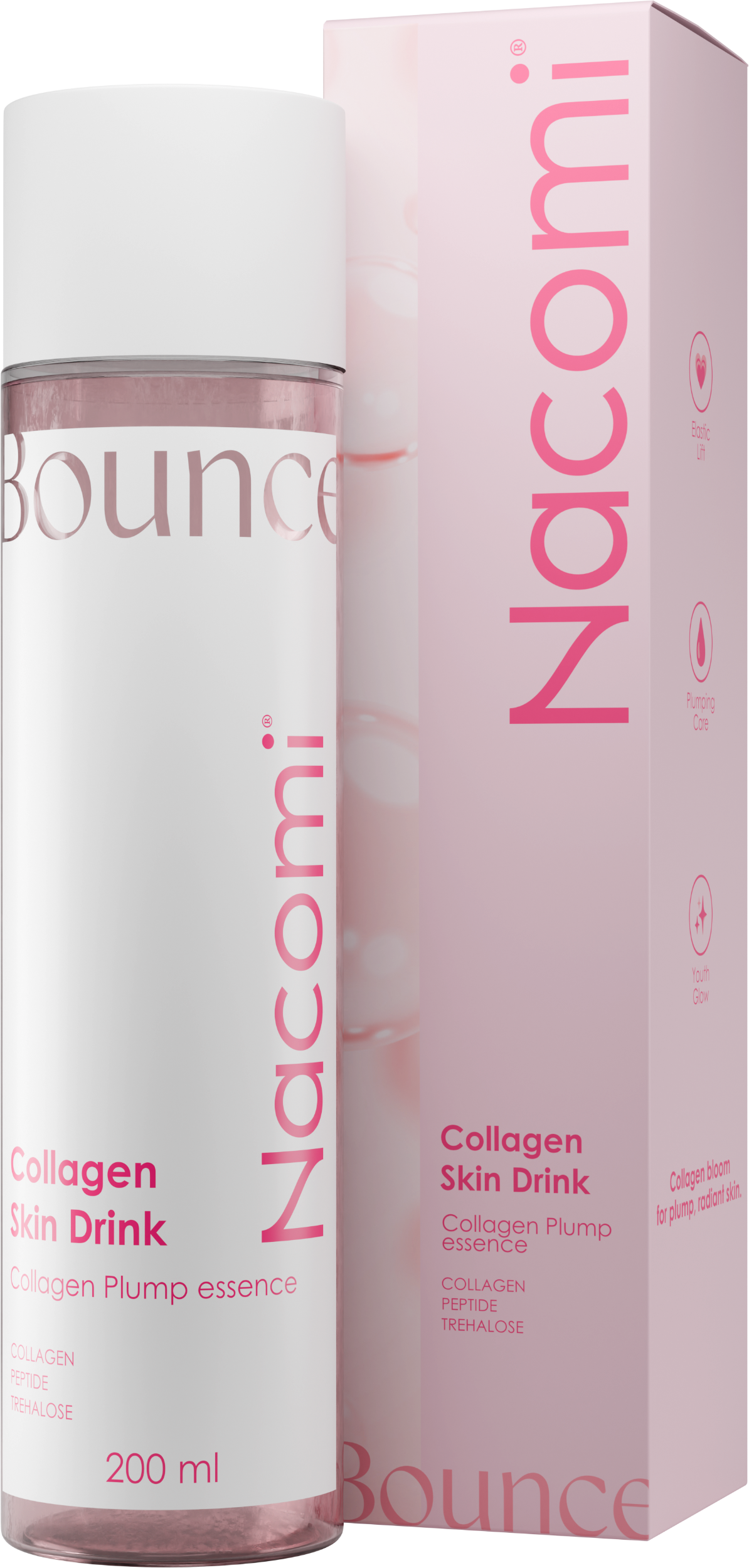 Nacomi Collagen Skin Drink Fermitate și netezire față Essence 200ml