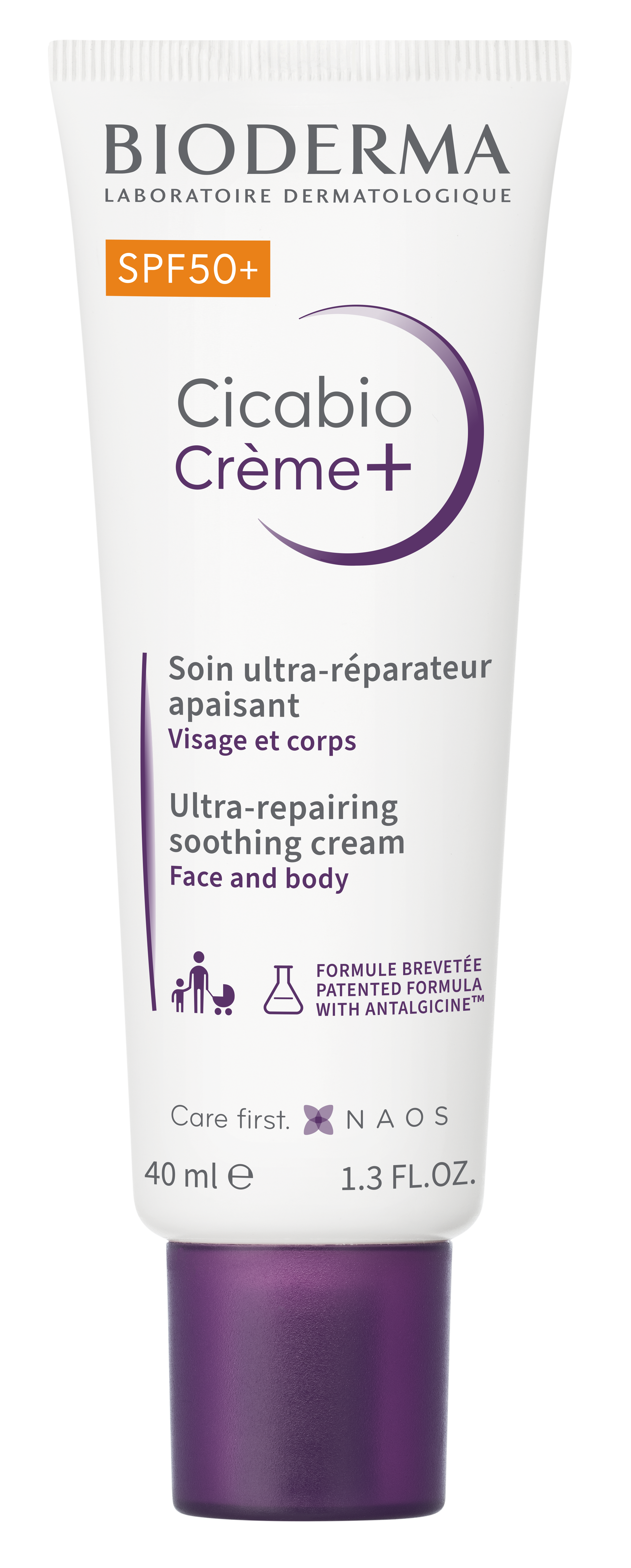 Bioderma Cicabio Creme+ Cremă calmantă și reparatoare cu SPF50+ 40ml