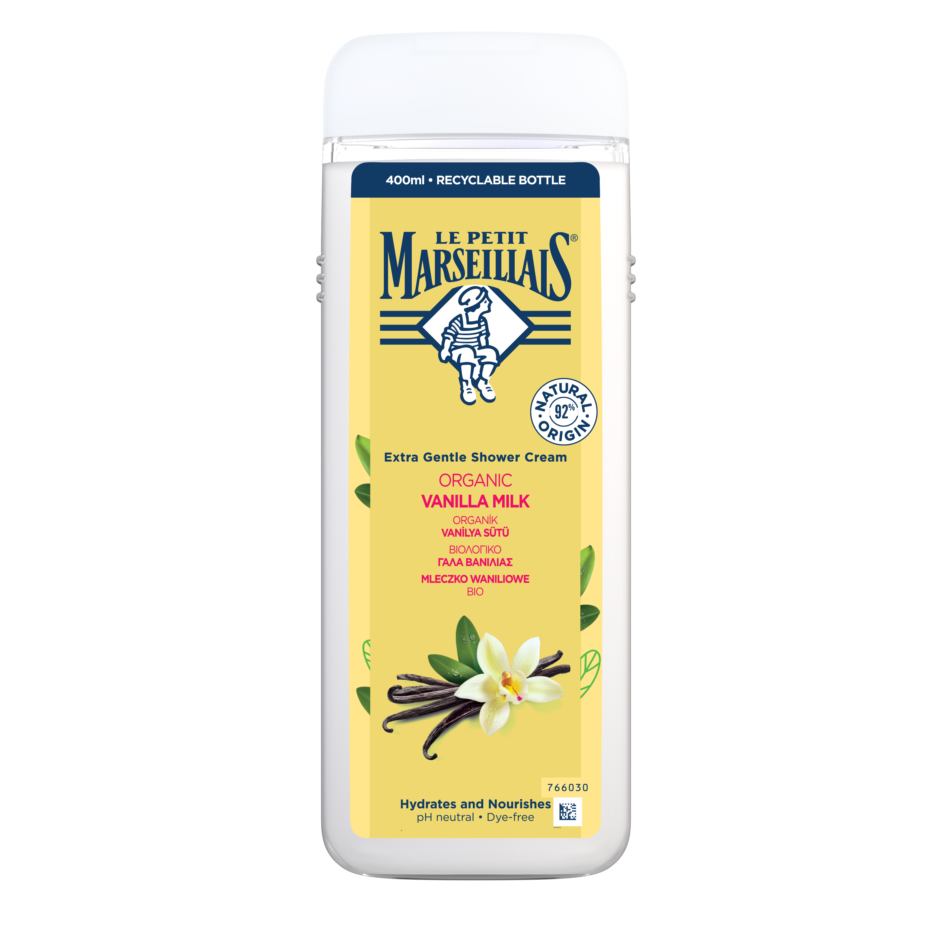 Le Petit Marseillais Creamy Vanilla Milk Bio Gel de duș 400ml