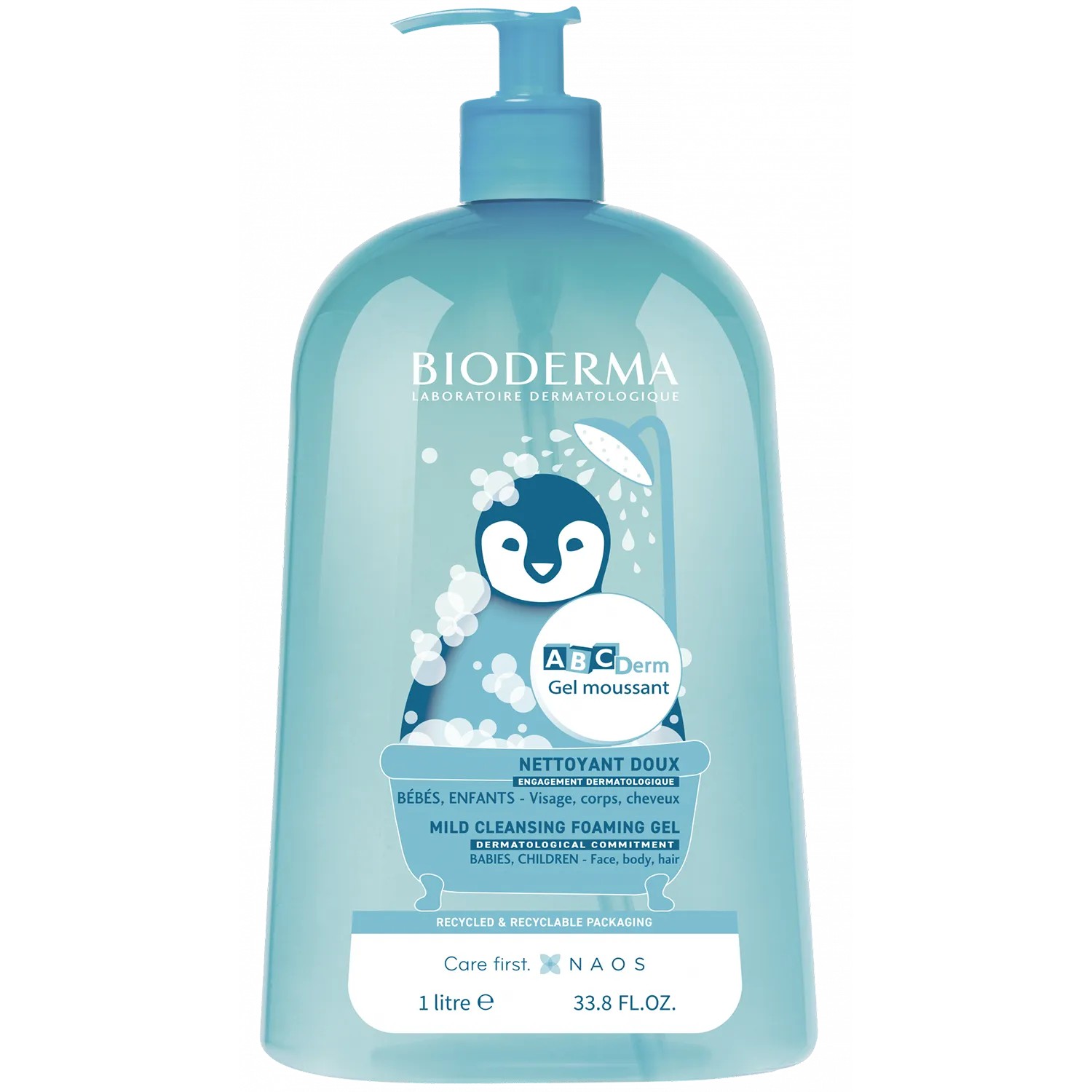 Bioderma ABC Derm Gel de baie și spălare delicată pentru copii 1l