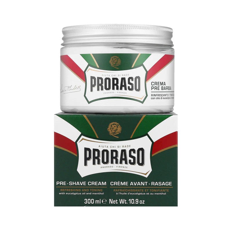 Proraso Green Cremă pre-rasare pentru înmuiere și calmare 300ml