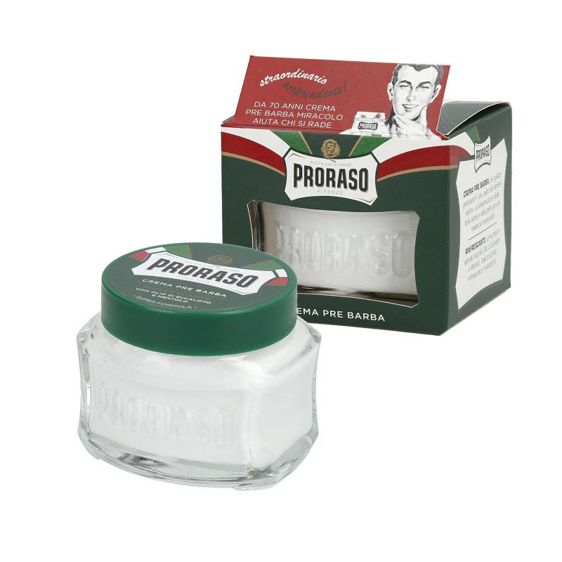 Proraso Green Cremă de pre-rasat pentru înmuiere și calmare 100ml