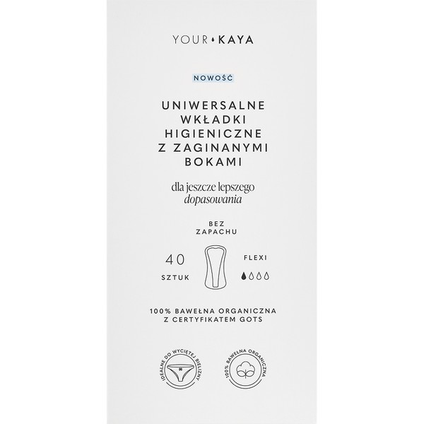Kaya Universal Hygiene Pads cu părți îndoite 40 buc