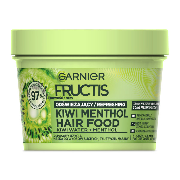 Garnier Fructis Mască de păr răcoritoare Kiwi Mentol 400ml