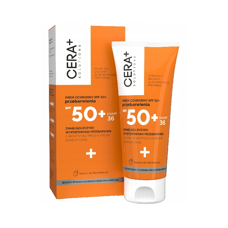 CERA+ Cremă de protecție împotriva decolorării SPF50+ 50ml Scurtă expirare 30.04.2026r