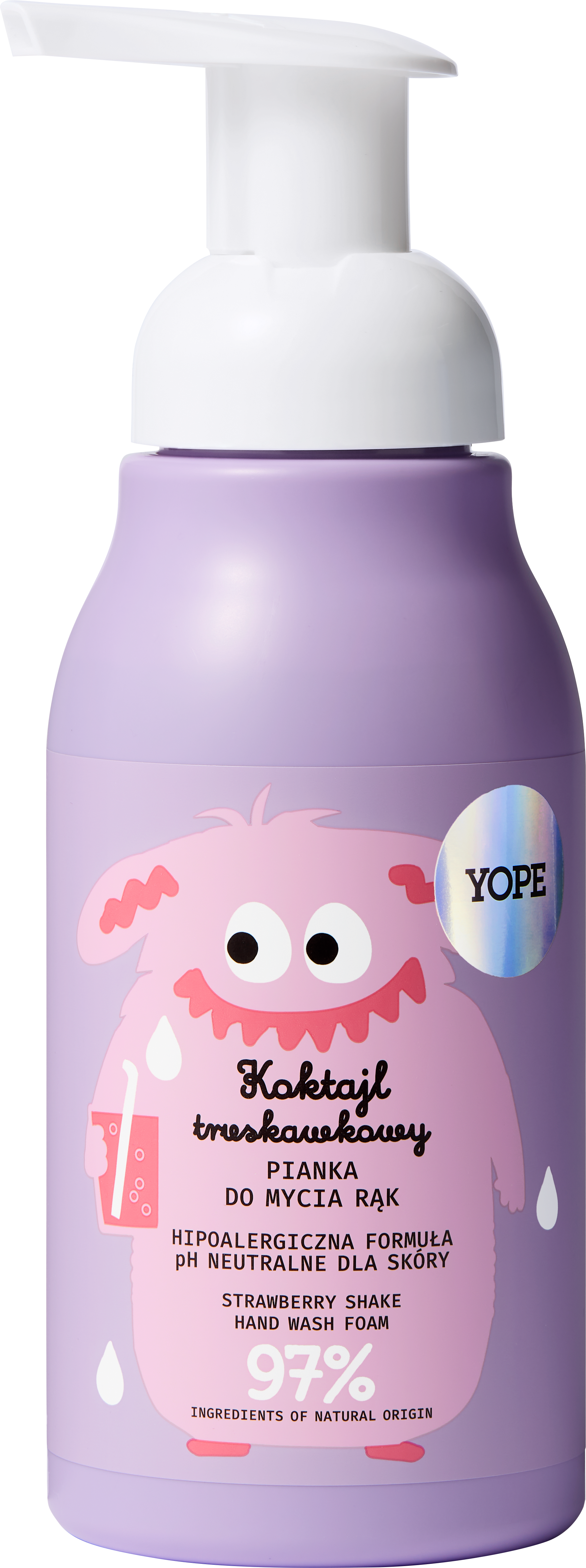 Yope Spumă pentru spălarea mâinilor pentru copii Strawberry Cocktail 300ml