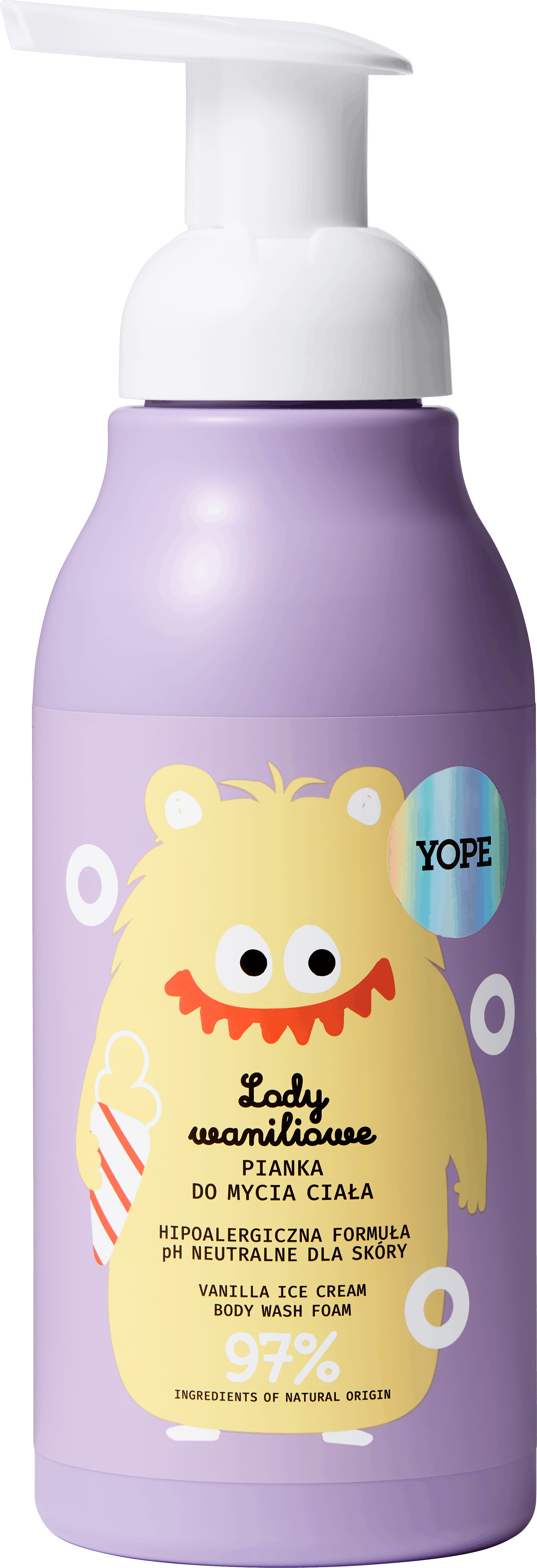 Yope Spălare de corp pentru copii Vanilla Ice Cream 400ml