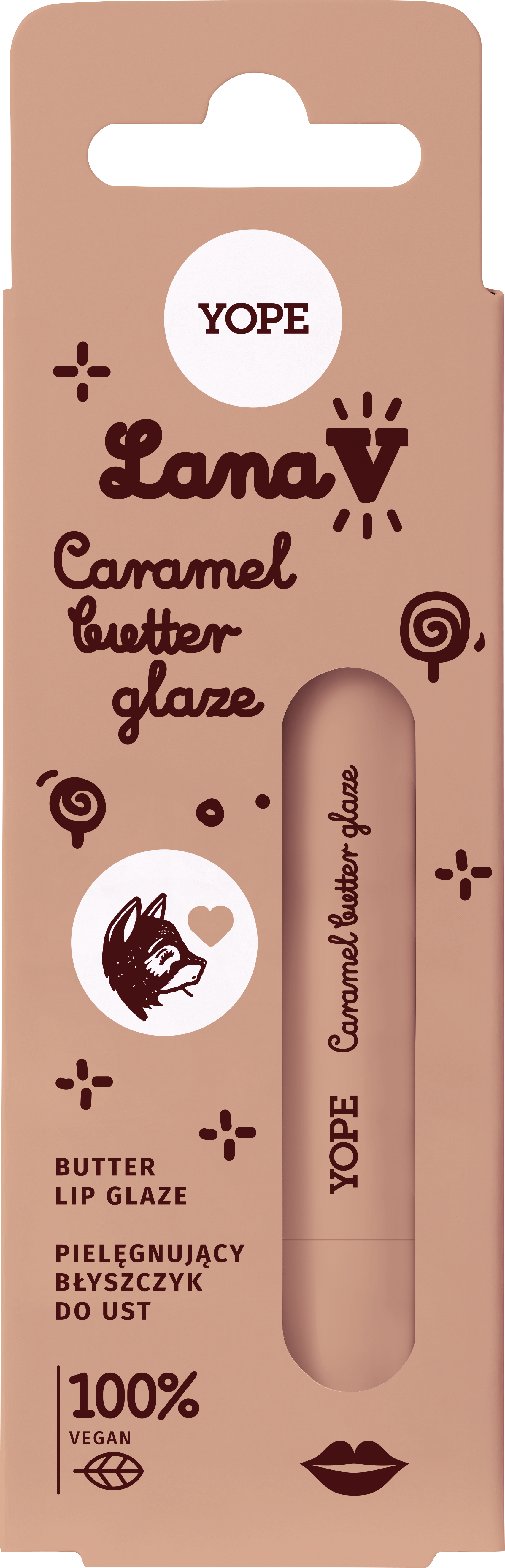 Yope Lana V Nurturing Lip Gloss Caramel Butter Glaze 8ml
