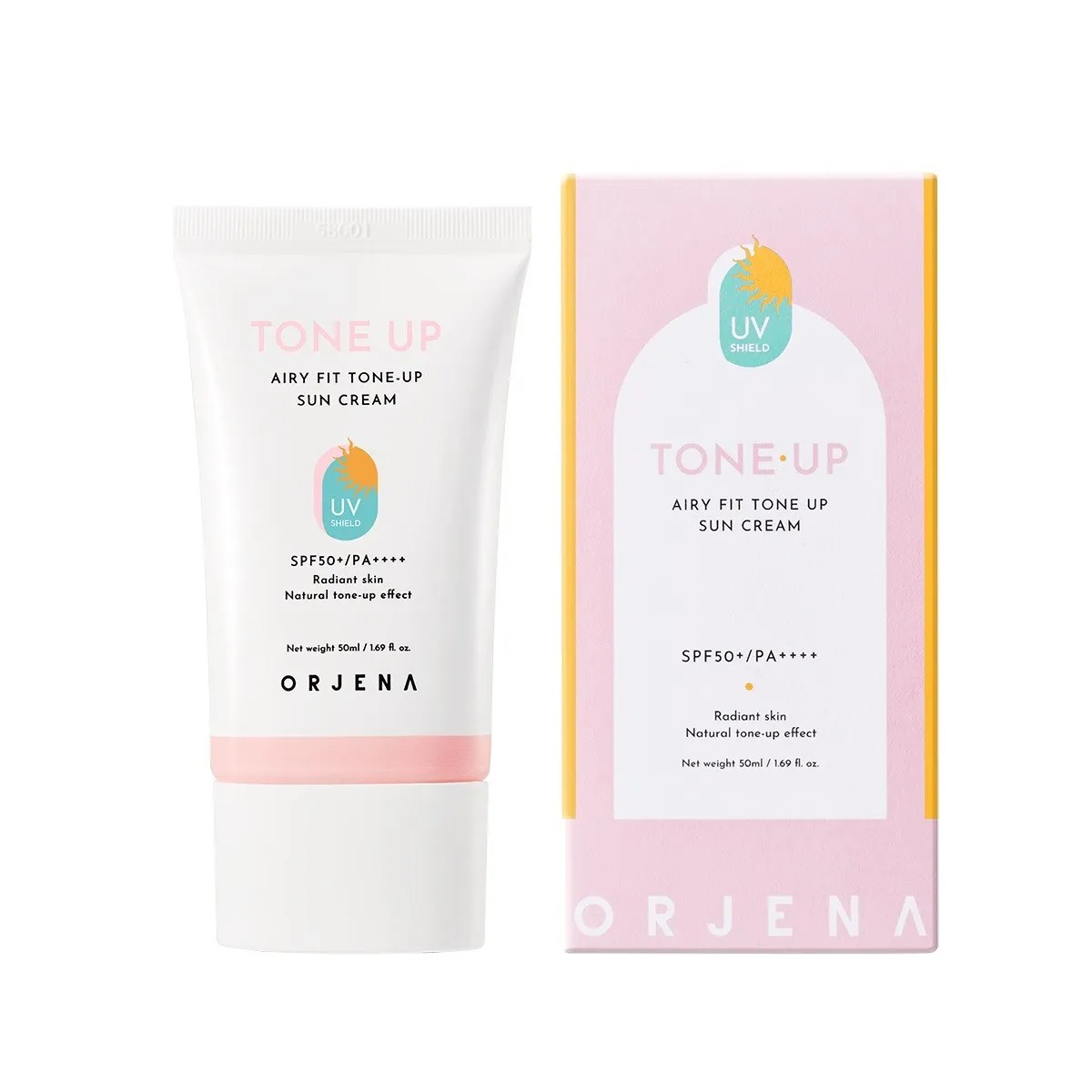 ORJENA Tone-Up Cremă de față ușoară cu SPF50+/PA++++ 50ml