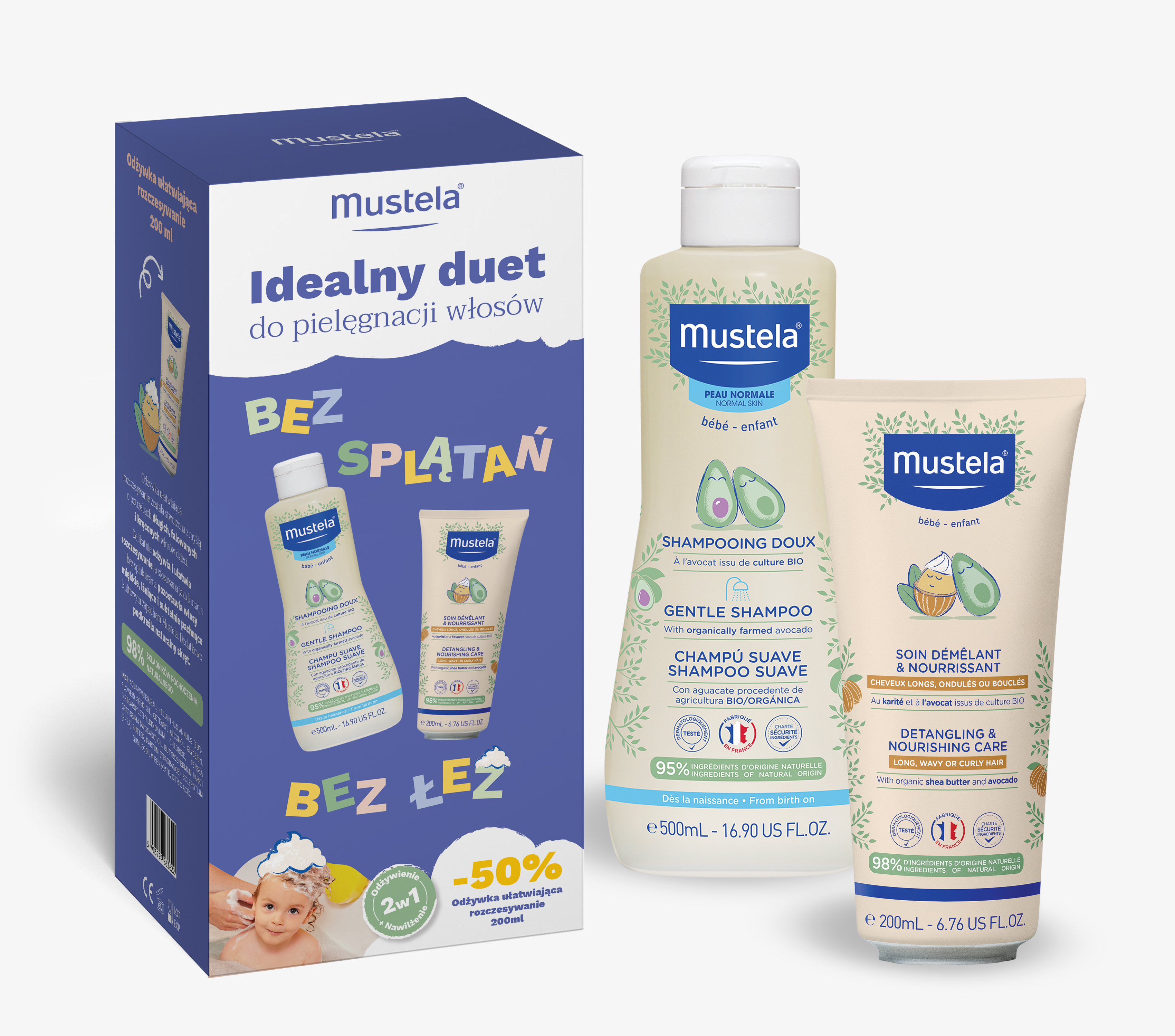 Mustela Perfect Hair Care Duo Șampon + Balsam