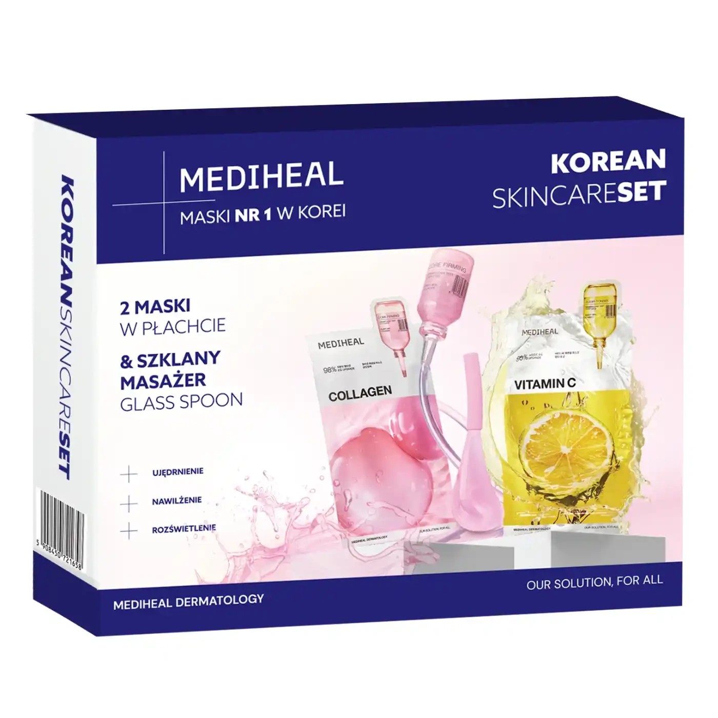 Mediheal Rejuvenating-Energising Set 2 măști + Masaj cu lingură de sticlă