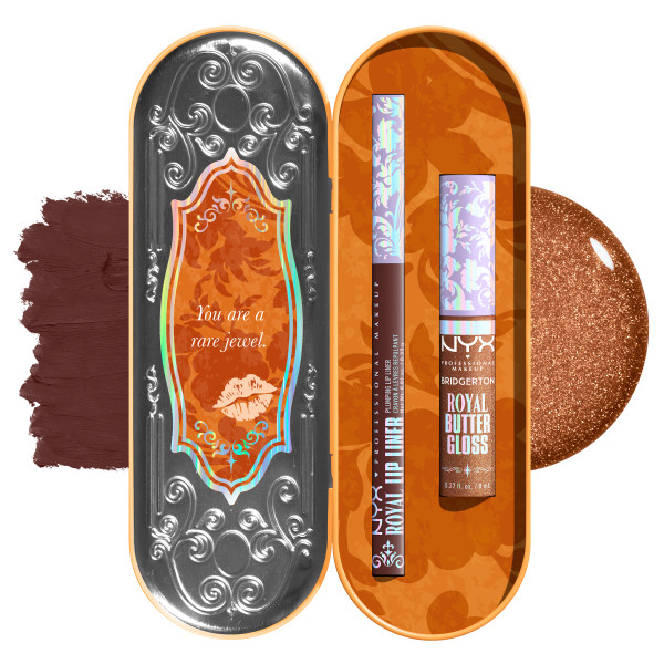 NYX Professional Makeup Bridgerton Royal Treasures Lipgloss și Liner Set 06