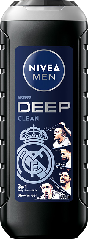 NIVEA Men Real Madrid Deep Clean Gel de duș 500ml