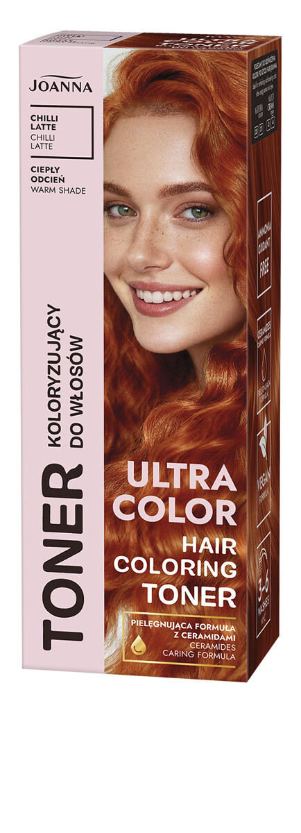 Joanna Ultra Color Tonic pentru colorarea părului Chili Latte 100g