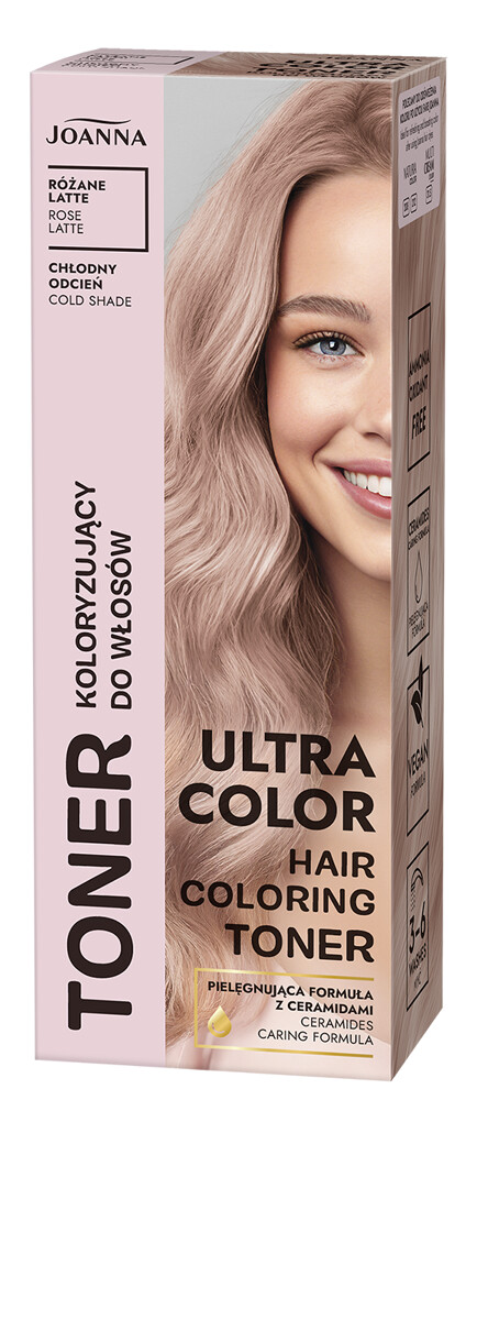 Joanna Ultra Color Tonic pentru colorarea părului Rose Latte 100g