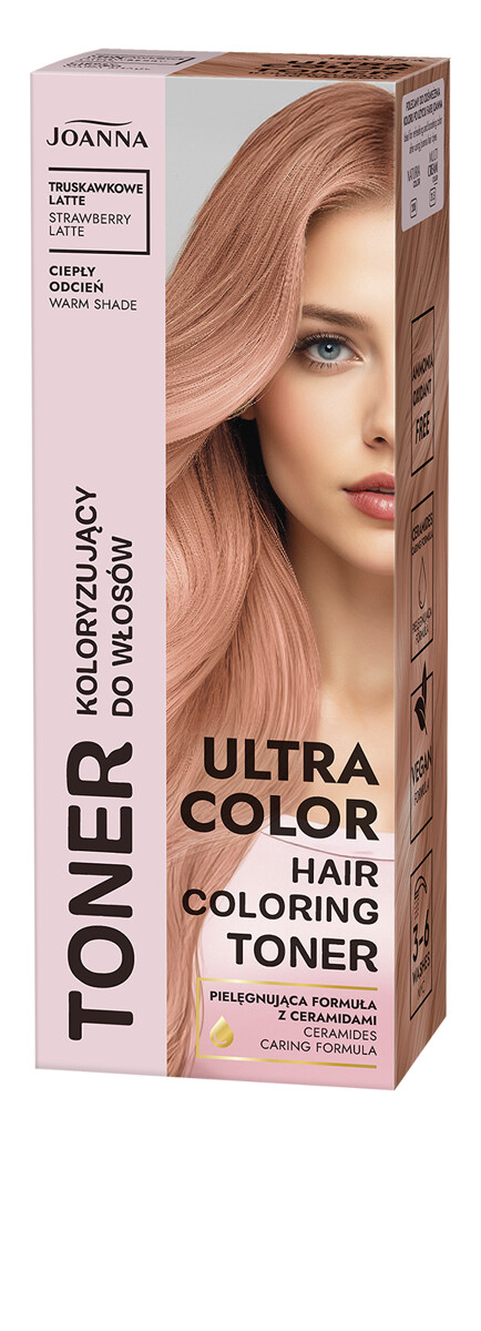 Joanna Ultra Color Tonic pentru colorarea părului Strawberry Latte 100g