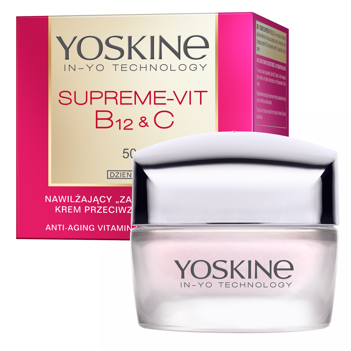 YOSKINE Supreme-Vit B12 & C 50+ Cremă hidratantă antirid cu injecție de vitamine 50ml