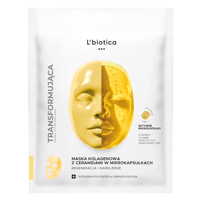 Lbiotica Mască de colagen cu ceramide în microcapsule Regenerare și hidratare