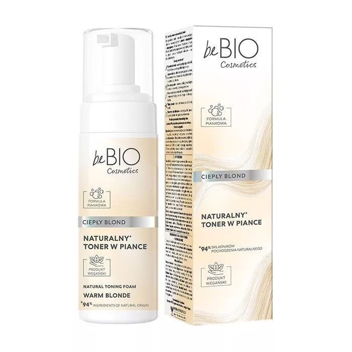 beBIO Cosmetics Tonic natural pentru păr în spumă blond cald 120ml