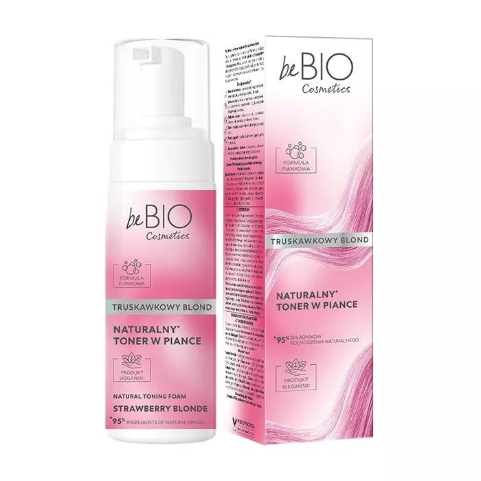 beBIO Cosmetics Natural Strawberry Blonde Toner pentru păr 120ml