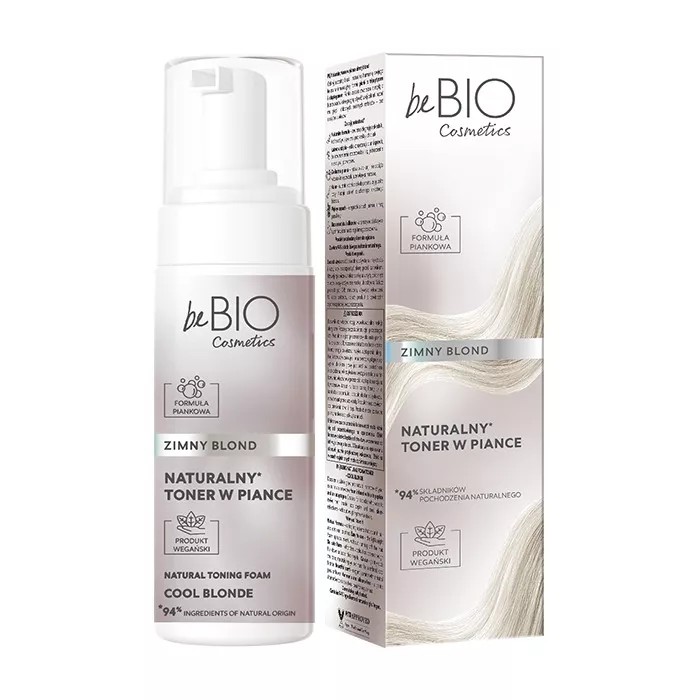 beBIO Cosmetics Tonic natural pentru păr în spumă blond rece 120ml