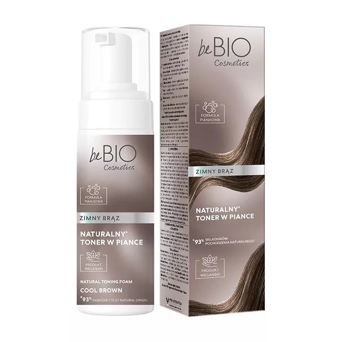 beBIO Cosmetics Tonic natural pentru păr în spumă maro rece 120ml