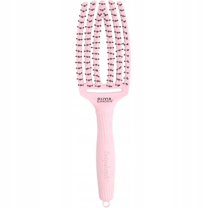 Olivia Garden Fingerbrush Perie de păr roz pastel