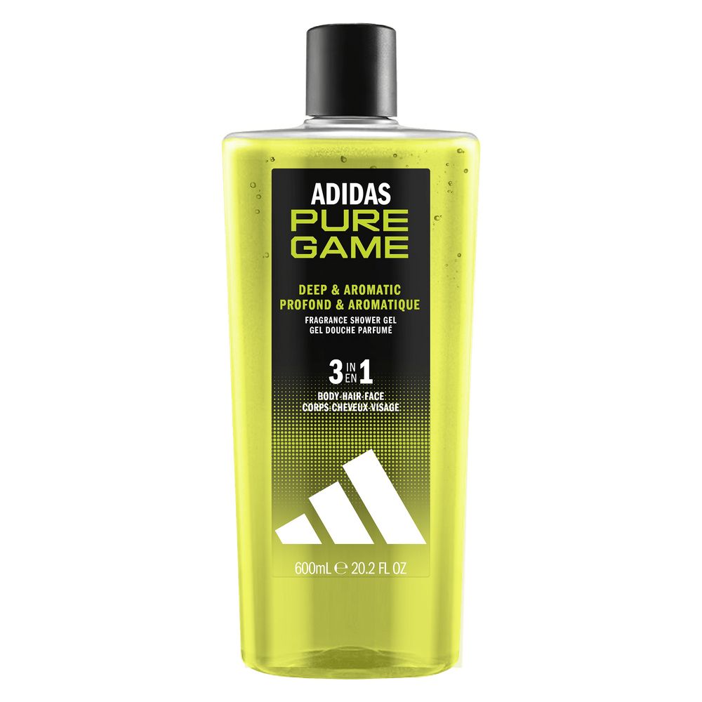 ADIDAS Pure Game 3-in-1 Gel de duș pentru bărbați 600ml