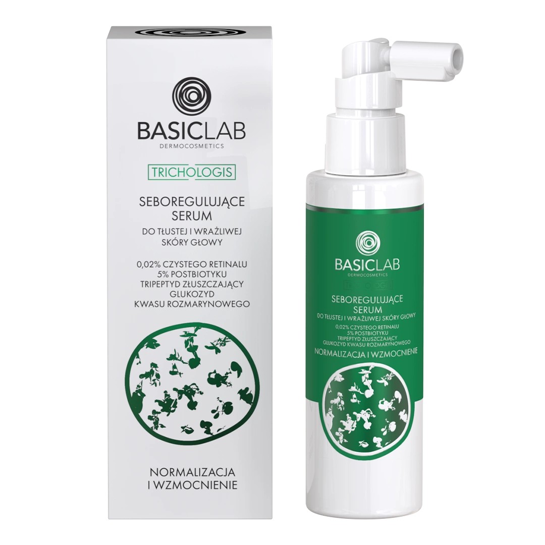 BasicLab Trichologis Seboregulating Serum for Oily and Sensitive Head Skin Normalizare și întărire 100ml